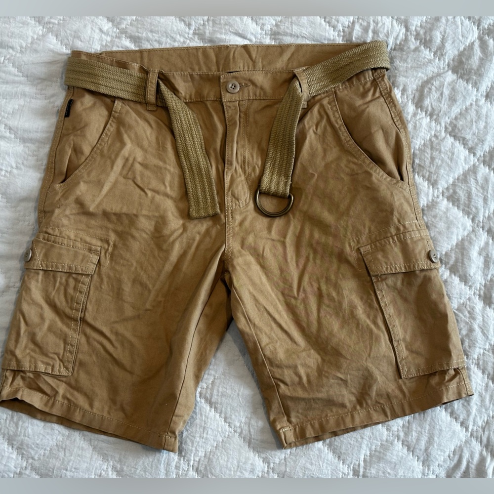 Ring Of Fire Cargo Shorts with Belt - Khaki - Size 32